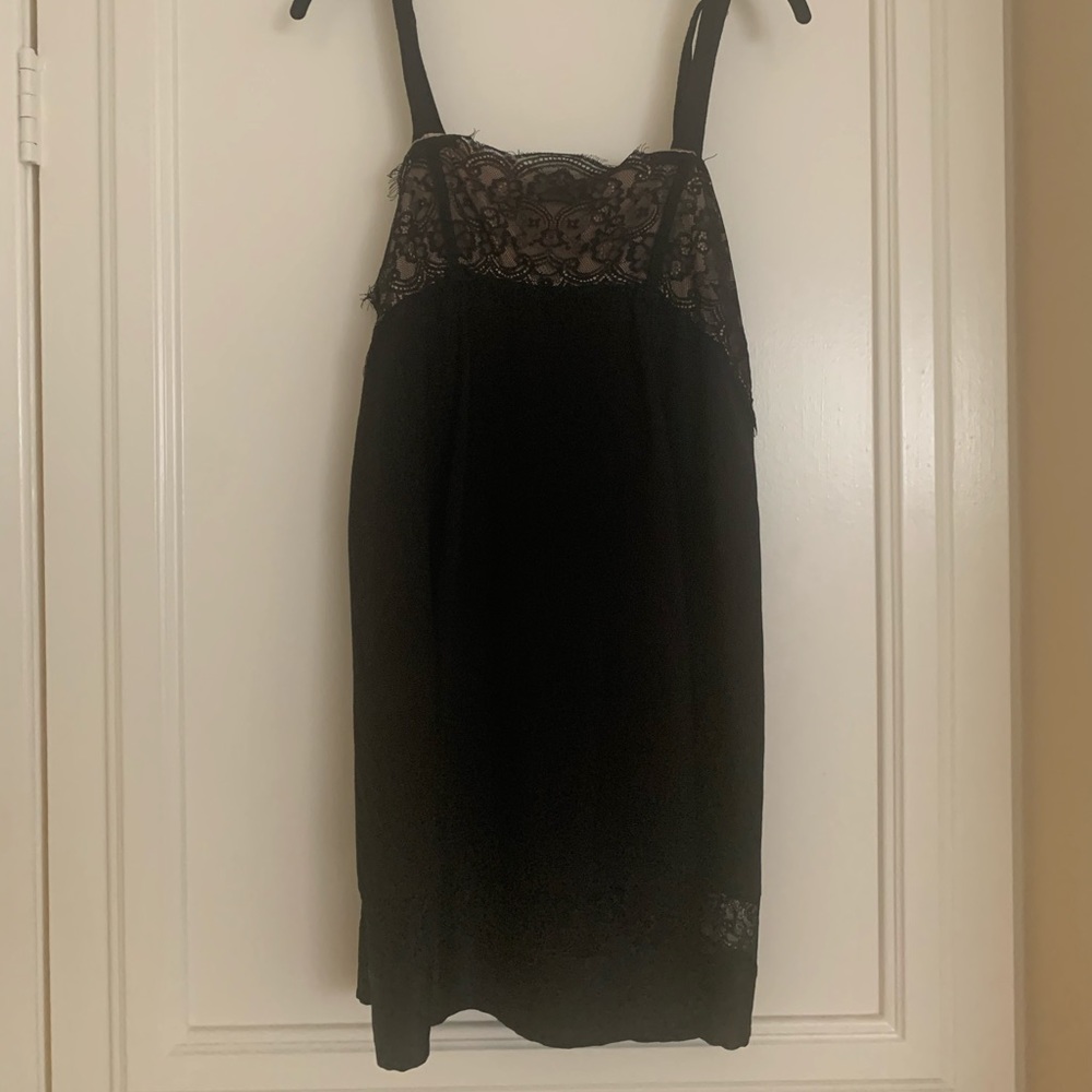 For Love & Lemons black lace slip dress
